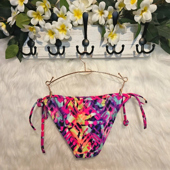 OP Graffiti Print String Bikini Bottoms - Picture 2 of 5